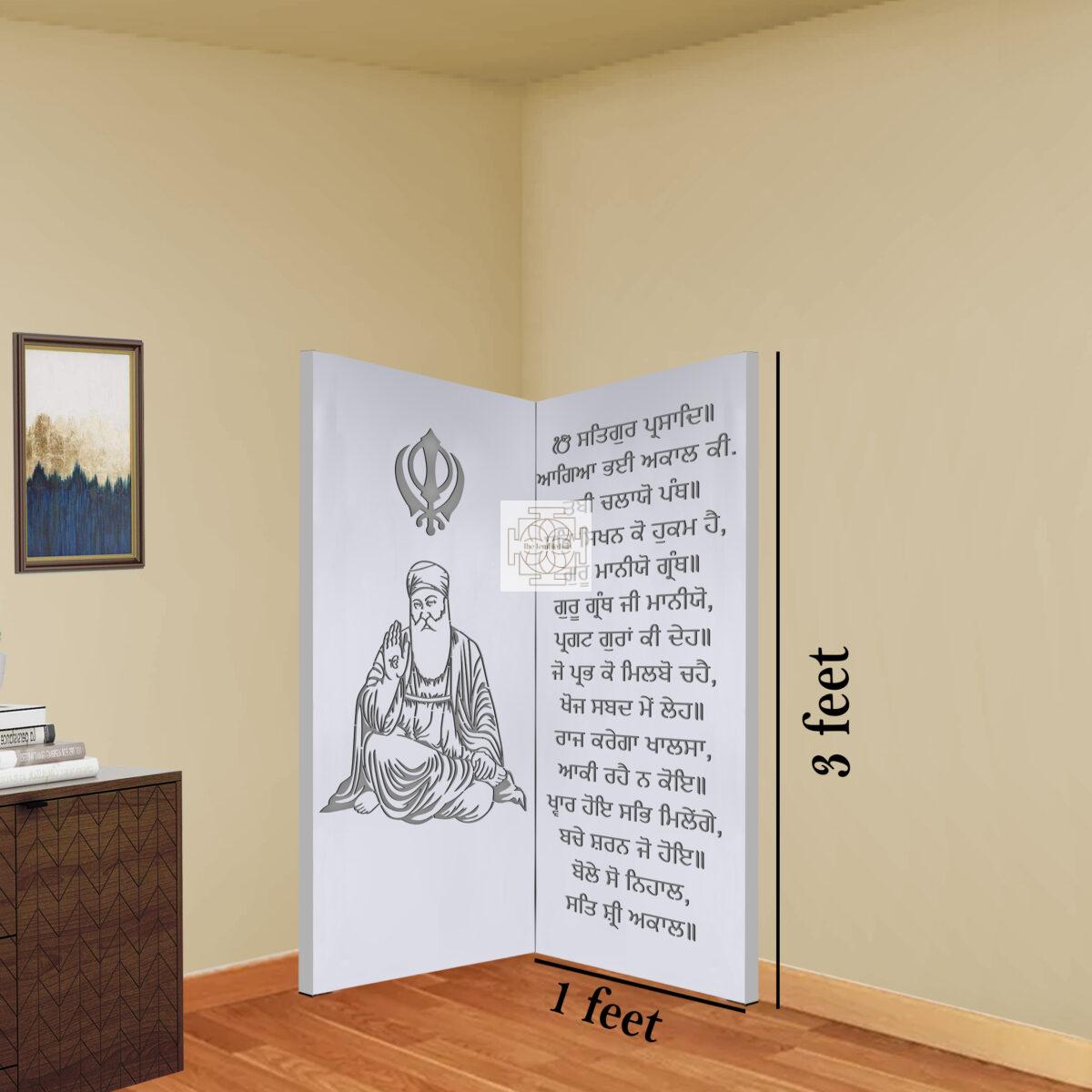 The Temple hub Wooden Temple | White Corner Frame Mandir With LED Light Puja Mandir For Home & Office Decor - Image 4