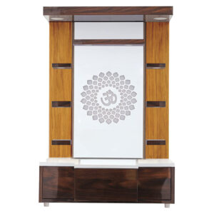 The Temple hub Wooden Temple | Brown Mandir With LED Light Puja Mandir For Home & Office Decor