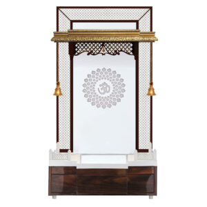 The Temple hub Wooden Temple | White Mandir With LED Light Puja Mandir For Home & Office Decor