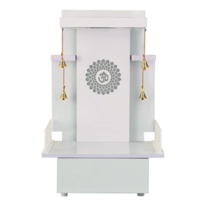 The Temple hub Wooden Temple | White Mandir With LED Light Puja Mandir For Home & Office Decor