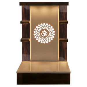 The Temple hub Wooden Temple | Brown Mandir With LED Light Puja Mandir For Home & Office Decor