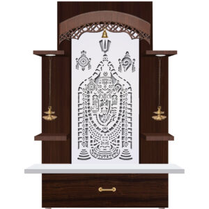 The Temple hub Wooden Temple | Brown Mandir With LED Light Puja Mandir For Home & Office Decor (Copy)