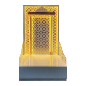 The Temple hub Wooden Temple | White Mandir With LED Light Puja Mandir For Home & Office Decor