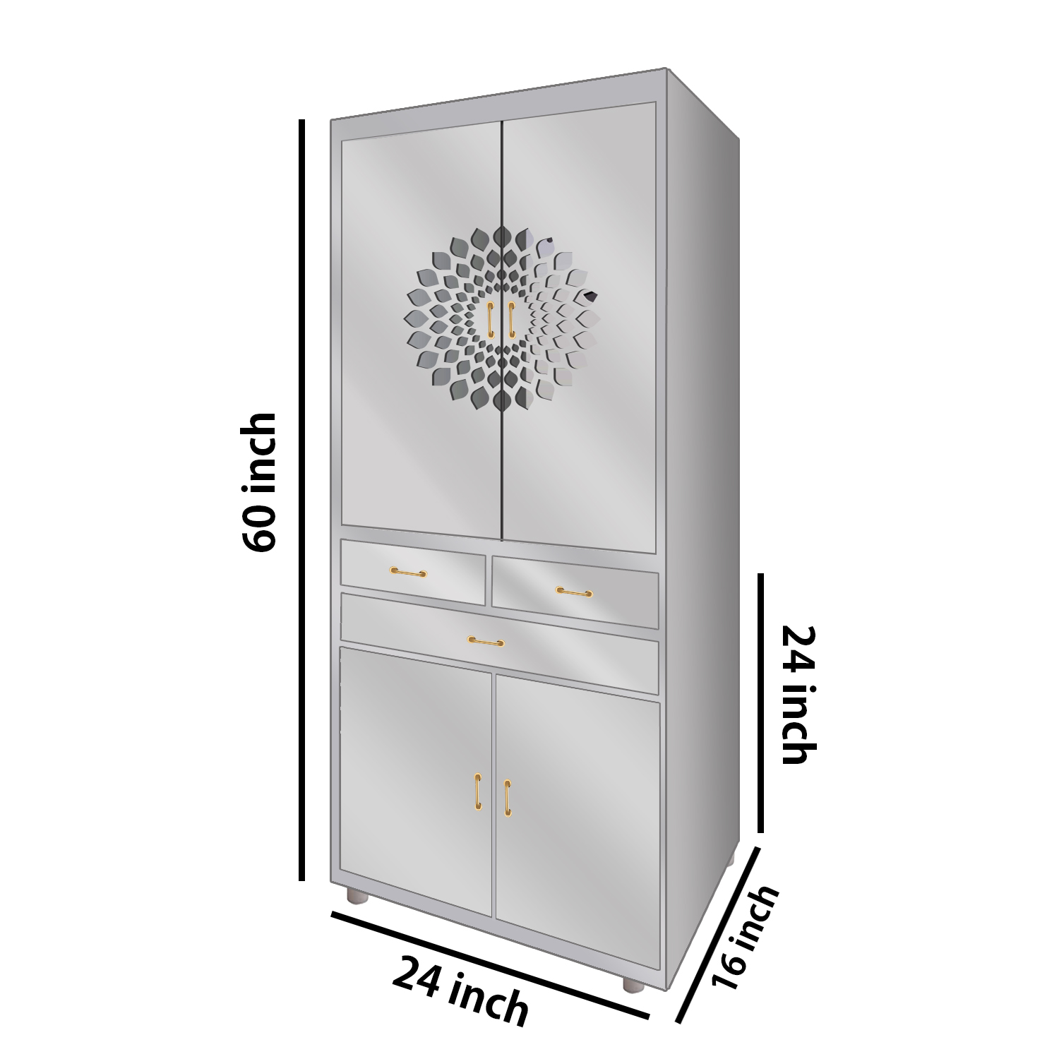 The Temple hub Wooden Temple | White Door Mandir With LED Light Puja Mandir For Home & Office Decor - Image 4