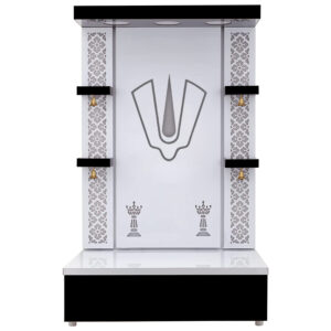 The Temple hub Wooden Temple | Black Mandir With LED Light Puja Mandir For Home & Office Decor